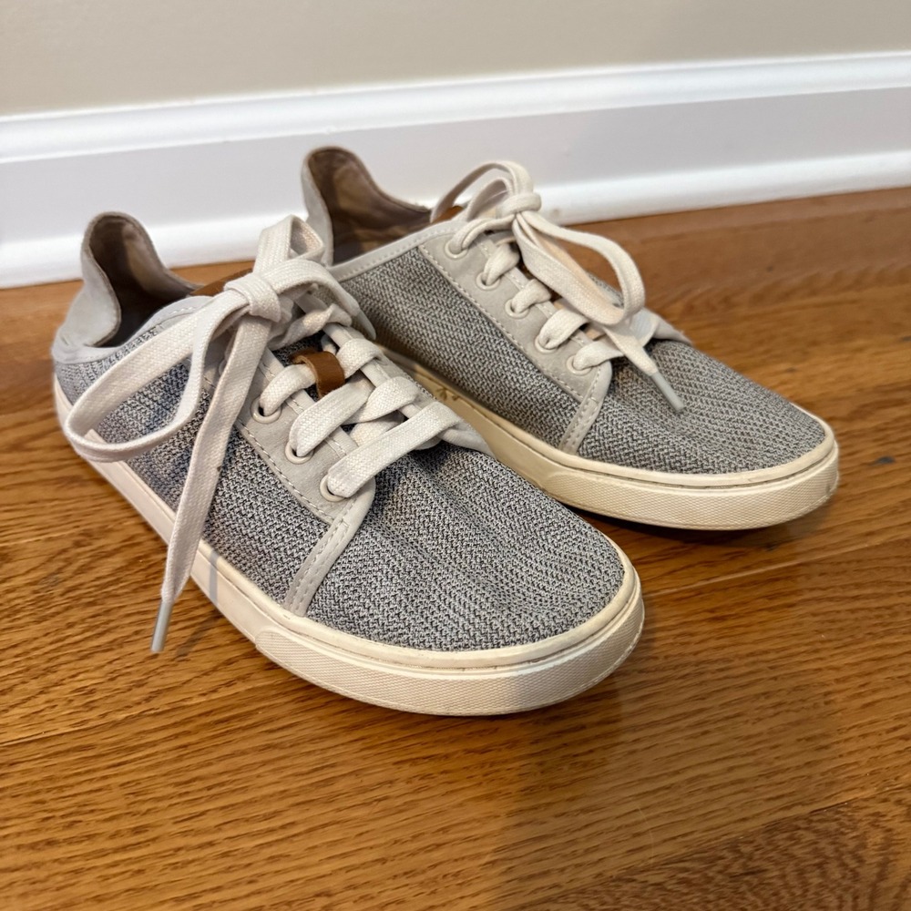OluKai Pehuea Li Gray Mesh Suede Drop-In Heel Sneakers Womens 7.5 20379-2020